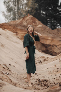 Linane kleit Luise roheline - Image 3