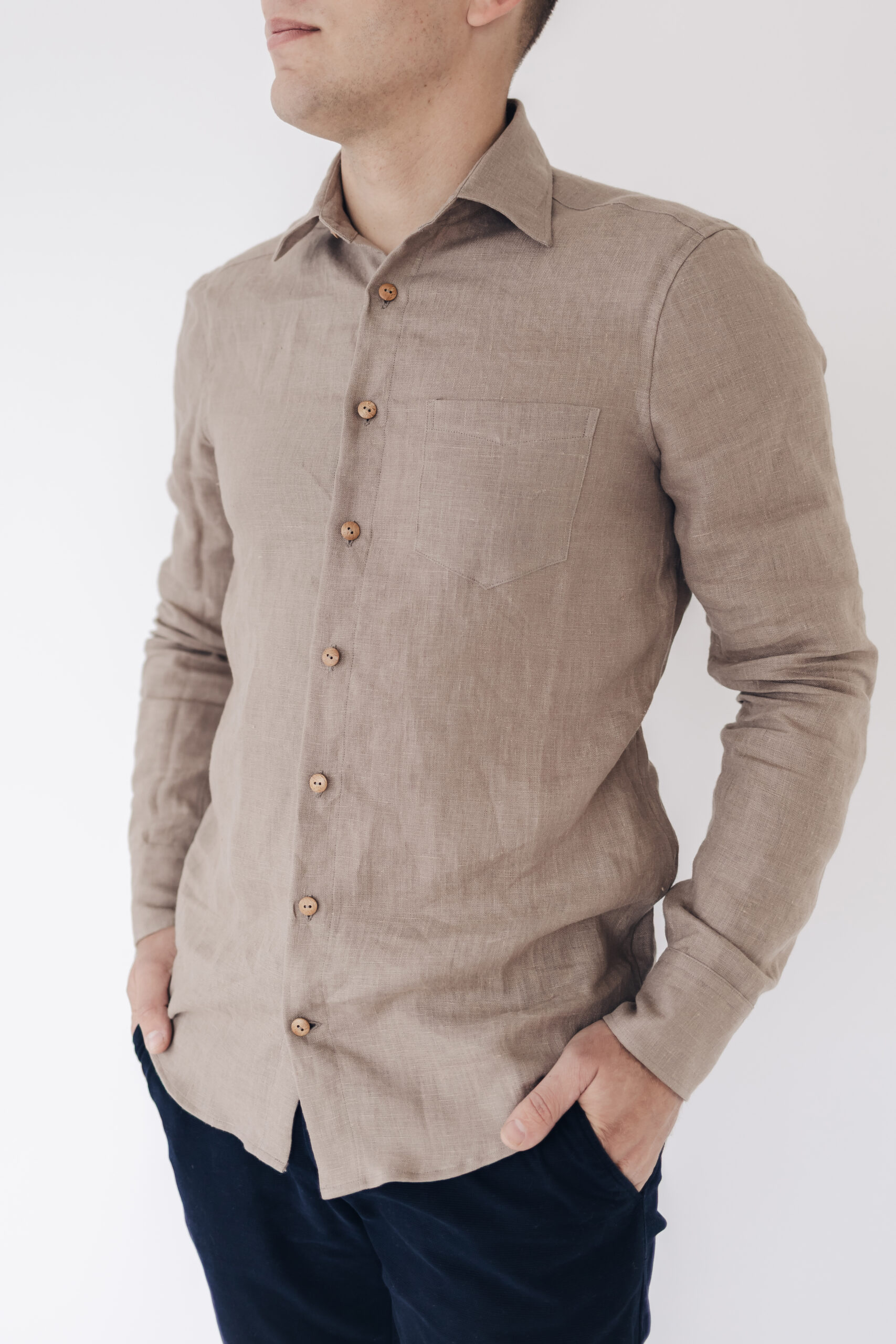 Beež meeste linane triiksärk